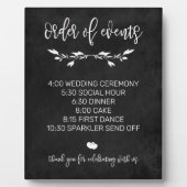 Volgorde van de gebeurtenissen Chalk trouwbord tab Fotoplaat (Voorkant)