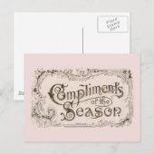 Volgorde van het seizoen briefkaart (Voorkant / Achterkant)