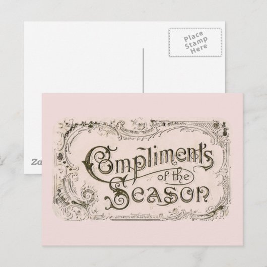 Volgorde van het seizoen briefkaart (Voorkant / Achterkant)