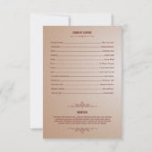 Volgorde van Service Funeral Program Card Kaart (Achterkant)