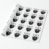 Volgroeide grappige baard man cadeaupapier (Uitgerold)