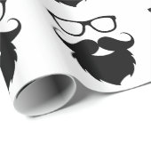 Volgroeide grappige baard man cadeaupapier (Rol Hoek)