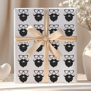 Volgroeide grappige baard man cadeaupapier