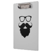 Volgroeide grappige baard man klembord (Links)