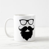 Volgroeide grappige baard man koffiemok (Links)