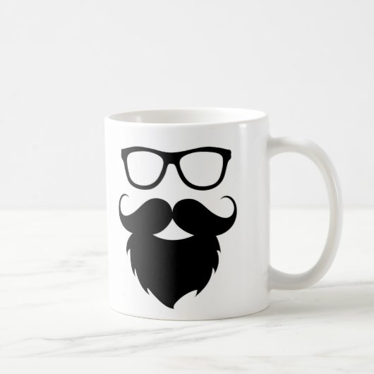 Volgroeide grappige baard man koffiemok (Rechts)