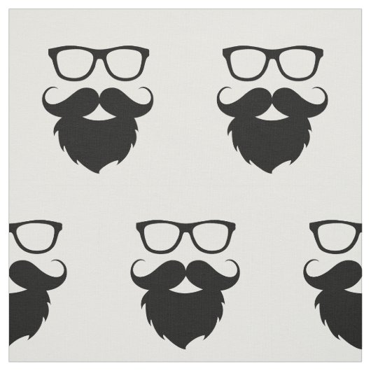 Volgroeide grappige baard man stof (Swatch)