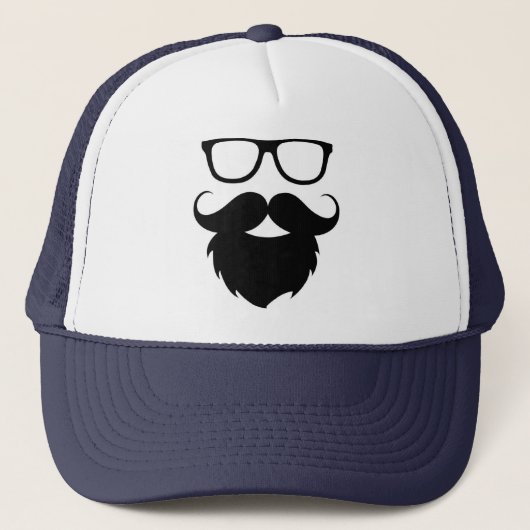 Volgroeide grappige baard man trucker pet (Voorkant)