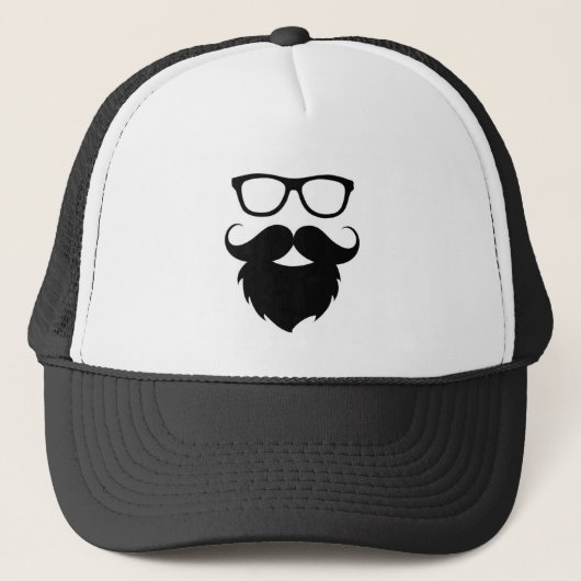 Volgroeide grappige baard man trucker pet (Voorkant)
