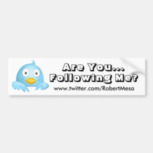 Volgt u mij? bumpersticker
