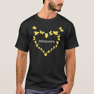 Volharden Inspirerend Quote Vlinders Hart Wo T-shirt