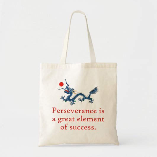 volharding is een groot element van succes - perse tote bag (Voorkant)