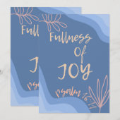 Volheid van blijdschap Christelijk geloof Feestdagenkaart (Voorkant / Achterkant)