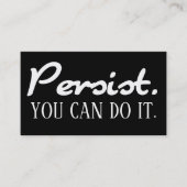 Volhouden Je kunt het doen Life Coach Witte Sjablo Visitekaartje (Voorkant)