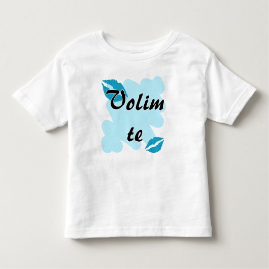 Volim te - Kroatisch - ik hou van je Kinder Shirts (Voorkant)