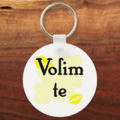 Volim te - Kroatisch - ik hou van je Sleutelhanger (Voorkant)