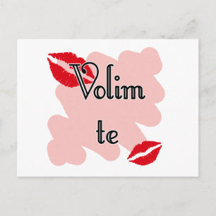 Volim te - Serbian - Ik hou van je Briefkaart