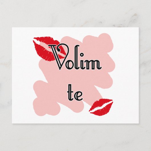 Volim te - Serbian - Ik hou van je Briefkaart (Voorkant)