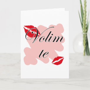 Volim te - Serbian - Ik hou van je Feestdagen Kaart