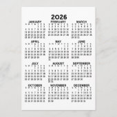 Voljaar Uitzicht Kalender - Basic Minimal Kaart (Voorkant)