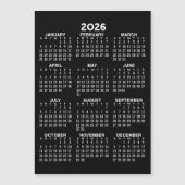 Voljaar Uitzicht Kalender Basic Zwart Magnetische Uitnodiging (Voorkant)