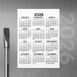 Voljaar Uitzicht Kalender - Basis Magnetische Kaar Uitnodiging