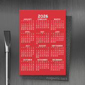 Voljaar Uitzicht Kalender Basis Rode Magnetische K Uitnodiging