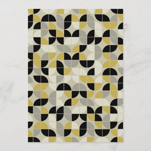 Voljaar Uitzicht Kalender - MCM Pattern op Terug Programmakaart (Achterkant)