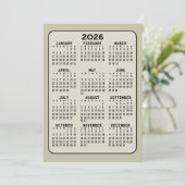 Voljaar Uitzicht Kalender - MCM Pattern op Terug Programmakaart (Staand voorkant)