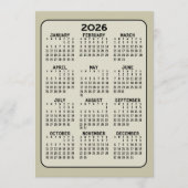 Voljaar Uitzicht Kalender - MCM Pattern op Terug Programmakaart (Voorkant)