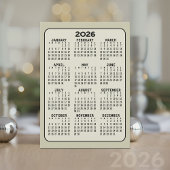 Voljaar Uitzicht Kalender - MCM Pattern op Terug Programmakaart