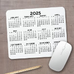 Voljarig Uitzicht Kalender - horizontaal Muismat<br><div class="desc">Zwart-wit - Een minimale basiskalender van 12 maanden 2024 met een effen kleurenachtergrond. Een standaard look voor uw thuis kantoor of school locker. De lettertypen zijn eenvoudig te lezen en de kleuren kunnen worden gewijzigd. — Als u het aanpassingsgebied opent, gaat u naar een geavanceerd ontwerpgebied waar u de achtergrondkleur...</div>