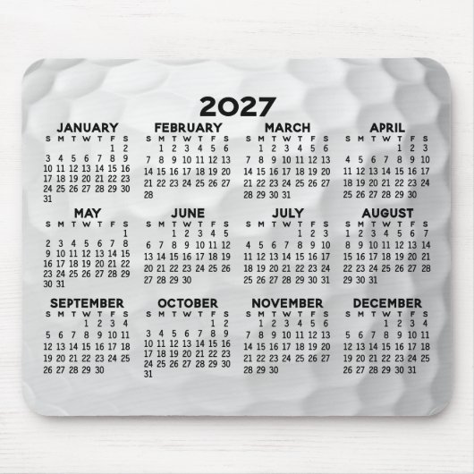 Voljarig Uitzicht Kalender - horizontaal Muismat (Voorkant)