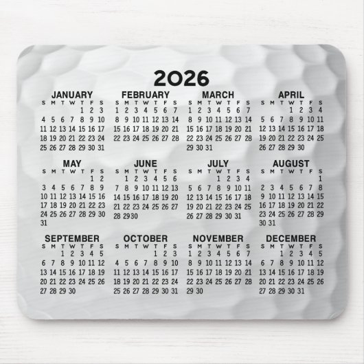 Voljarig Uitzicht Kalender - horizontaal Muismat (Voorkant)