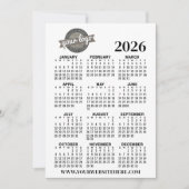 Voljarig Uitzicht Kalender met Bedrijf Logo Kaart (Voorkant)