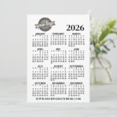 Voljarig Uitzicht Kalender met Bedrijf Logo Kaart (Staand voorkant)