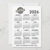 Voljarig Uitzicht Kalender met Bedrijf Logo Kaart (Voorkant)