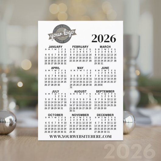 Voljarig Uitzicht Kalender met Bedrijf Logo Kaart
