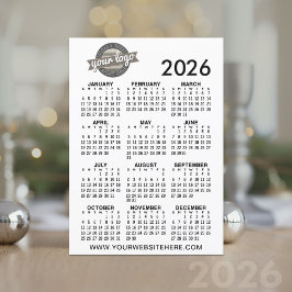 Voljarig Uitzicht Kalender met Bedrijf Logo Kaart