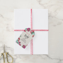 Volk bloemen bloemige bruidsfeest cadeaubijslagsch cadeaulabel