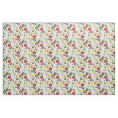 Volk bloemen op wit stof (Fat Quarter)