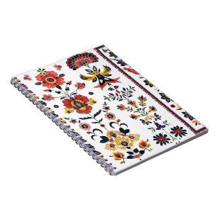 Volk bloemige spiraal notebook Boho botanische vol Notitieboek