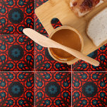 Volk Etnisch Rood Zwart Blauw Bloemen Patroon Tegeltje<br><div class="desc">Introductie van een uitzonderlijk decoratief keramisch tegel-ontwerp dat uw blik zeker zal boeien. Deze unieke creatie toont een levendig en ingewikkeld patroon versierd met betoverende bloemmotieven geïnspireerd door volkstradities, wat een gevoel van etnische allure oproept. Het rijke kleurenpalet combineert harmonieus tinten rood, zwart en blauw en brengt een fascinerende levendigheid...</div>