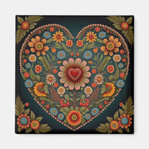 VOLK-kunst in Oekraïne - Geïnspireerd hart in meer Magneet