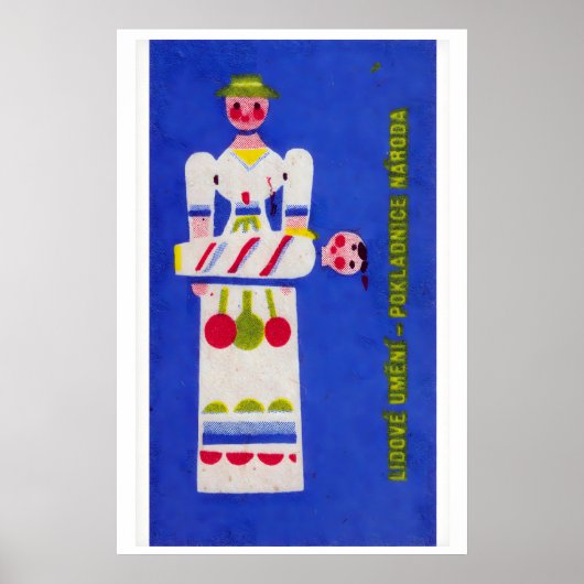 Volk Moeder met kind - Matchbox Print - Tsjechisch (Voorkant)