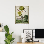 Volkamer Citrus Lemon Italiaans landschap Poster (Thuiskantoor)