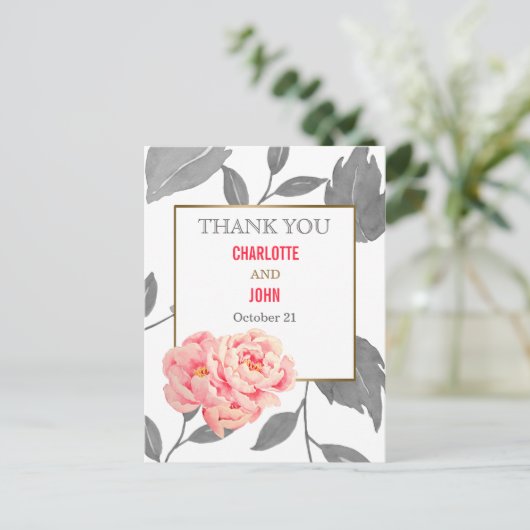  volken Moderne Floral Briefkaart (Staand voorkant)