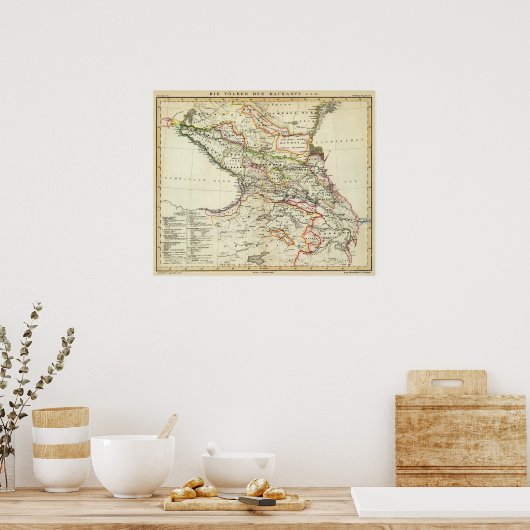 volken van de Kaukasus Poster (Keuken)