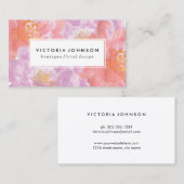  volken | Waterverf bloemen Visitekaartje (Voorkant / Achterkant)