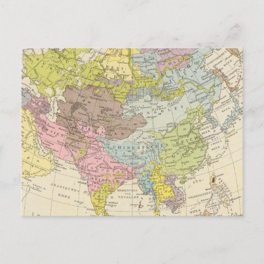 Volkerkarte von Asien - Kaart van Azië (Voorkant)